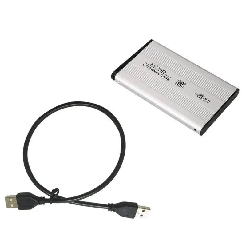 Внешний корпус для жесткого диска 2 5 дюйма USB 0 480 Мбит/с поддержка 3 ТБ алюминиевый