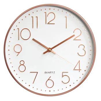 

Living Room Plastic Silent Wall Clock Creative Bedroom Stereo Digital Scale Clock 12 Inch Silent Quartz Wall Clocks
