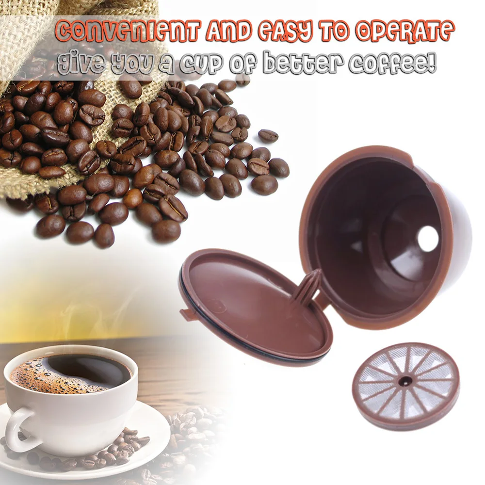 

3Pcs Refillable Reusable Refill Capsule Eco-Friendly Single Coffee Filters Pods