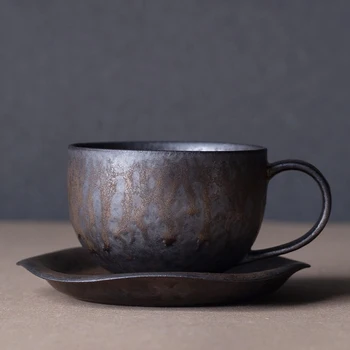 

Japanese Tea Cups Set Creative Coffee Cup Travel Eco Friendly Funny Tea Cup and Saucer Home Milk Cup Xicara Utensil Cup AC50CK