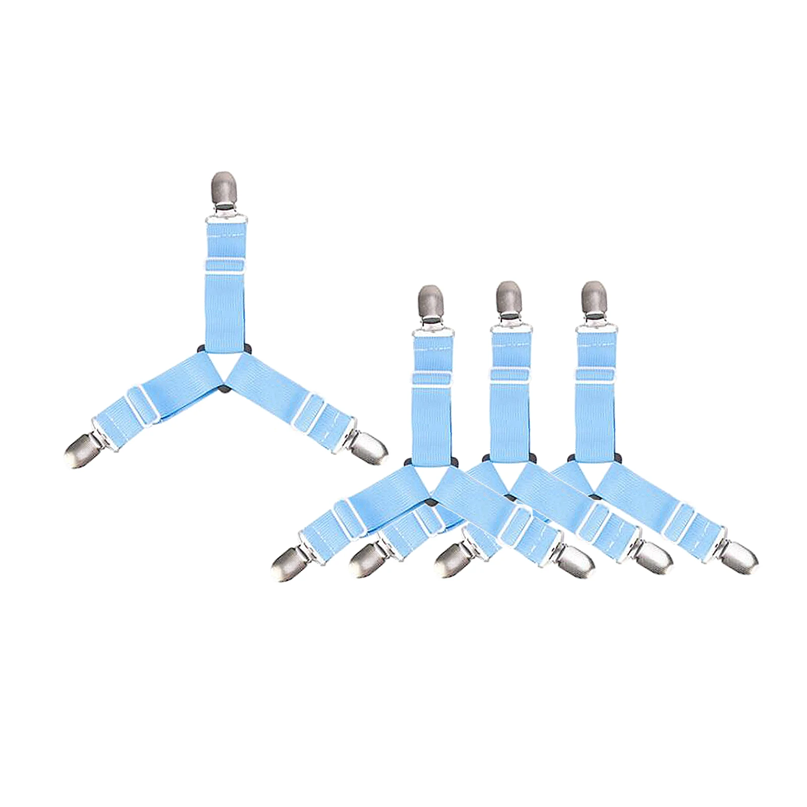 4x Bed Sheet Fasteners Bed Sheet Holder Keep Mattress Sheet Stays Adjustable