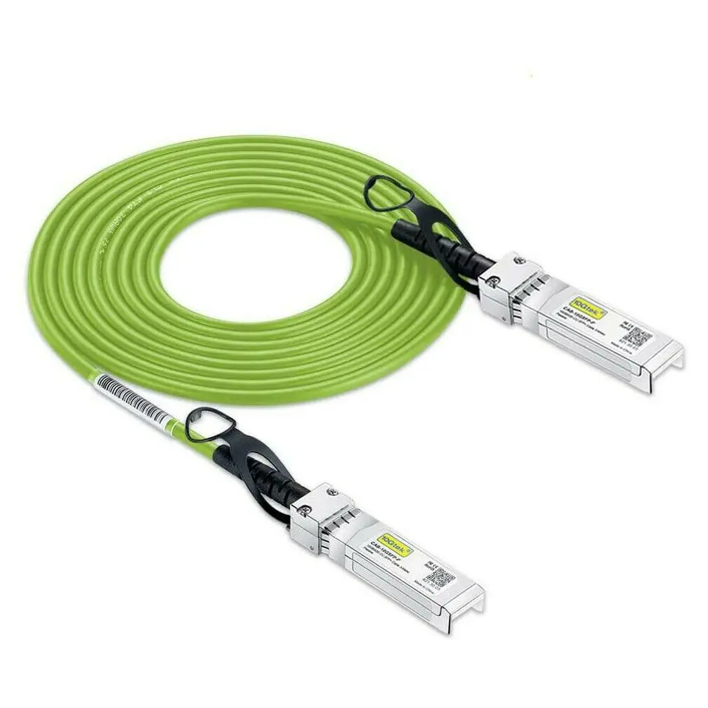 [Green] Colored 10G SFP+ DAC Cable - Twinax SFP Cable for Cisco SFP-H10GB-CU0.5M, Arista,Ubiquiti, ZTE Devices, 0.5-Meter(1.6ft)