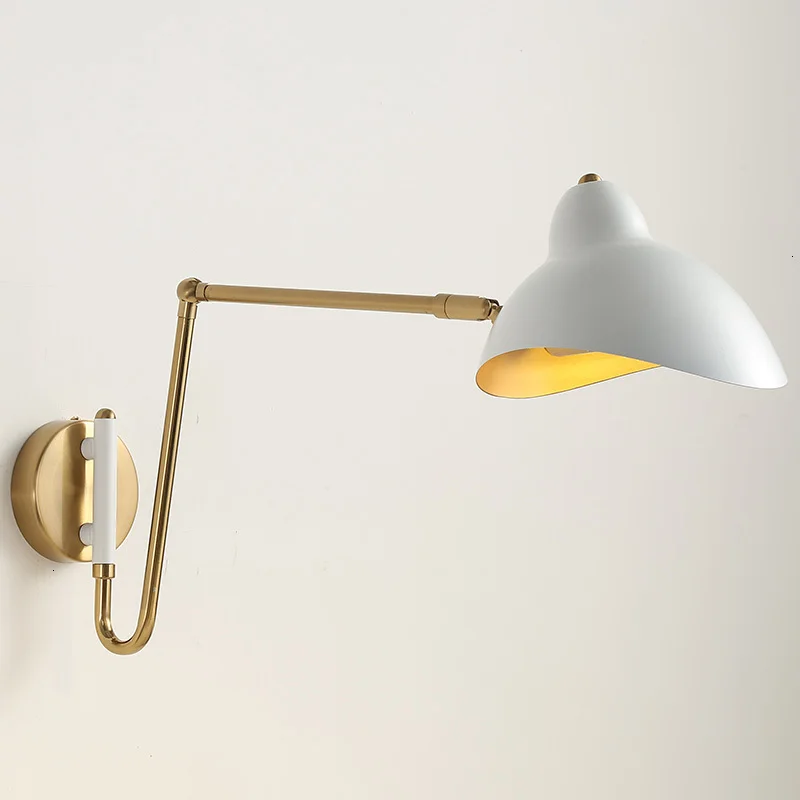 

Simple modern Foldable wall lights long swing arm Adjustable Aluminum sconces lamps Telescopic wall lights for bedroom
