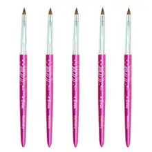 1 шт Eval Kolinsky Соболь волос 3D акриловые кисти для ногтей 4# кисти для рисования ногтей УФ гель для ногтей Поставки