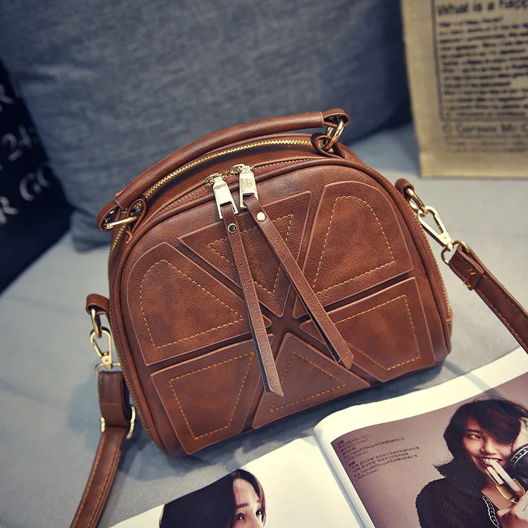 

2020 New Patchwork shoulder bag ladies Solid Fashion hand bags Soft leather bags for women 4 colors Trend small women's bag