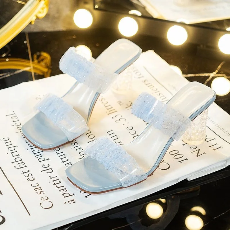 Zapatos de punta abierta para mujer, zapatillas de tacón alto elegantes,  color blanco albaricoque, a la moda, para boda y graduación, 2021|Sandalias  de mujer| - AliExpress