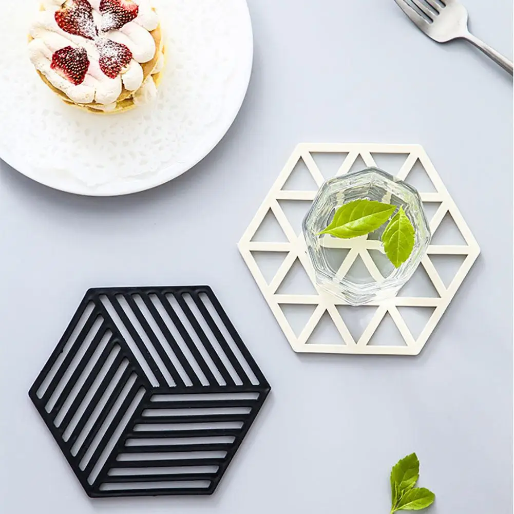1pc Silicone Trivet Mats And Hot Pads Hexagon Heatinsulation