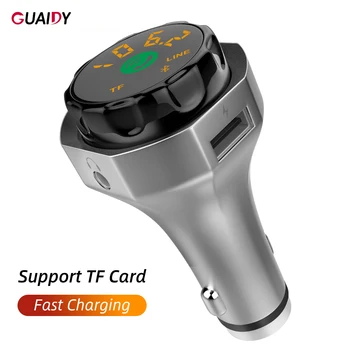 

Wireless Bluetooth Car Charger Player Dual USB Metal Support TF Card For iPhone Samsung Fast Charge Smart U Disk LED Display