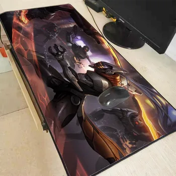 

XGZ 30X60/40X90CM Thicken Large Gaming Speed Version Mouse Pad Lock Edge Keyboard Mat Waterproof Desk Pad for League of Legends
