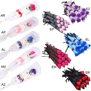 

Artificial Rose Floral Scented Bath Soap Rose Flower Petals, Plant Soap Set Petals Gifts