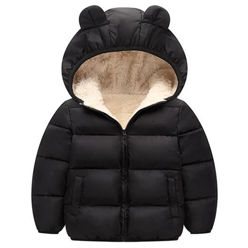 Новая модная меховая куртка для мальчиков и девочек, верхняя одежда, теплые зимние куртки с капюшоном для мальчиков и девочек, пальто детская зимняя одежда с мехом пальто для мальчиков