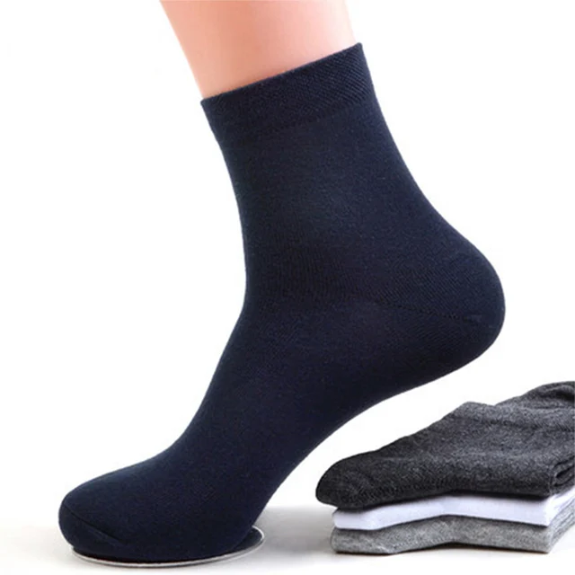 2021 Brand New Men's Cotton Socks Black Business Casual Breathable Spring Autumn Male Crew Socks Meias Hot Sale Sokken Size38-45 4