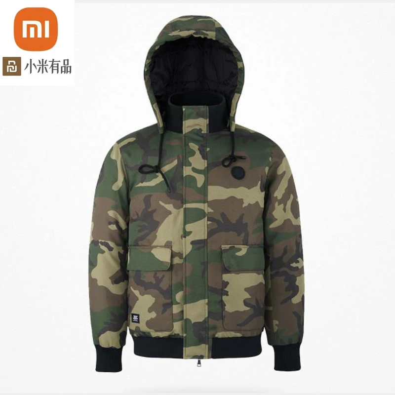 お得セール Xiaomi メンズカモフラージュジャケット クラシックな秋冬ジャケット 防水生地 白いダックダウン 90 オンライン販売済み Medtech Tinderpoint Com