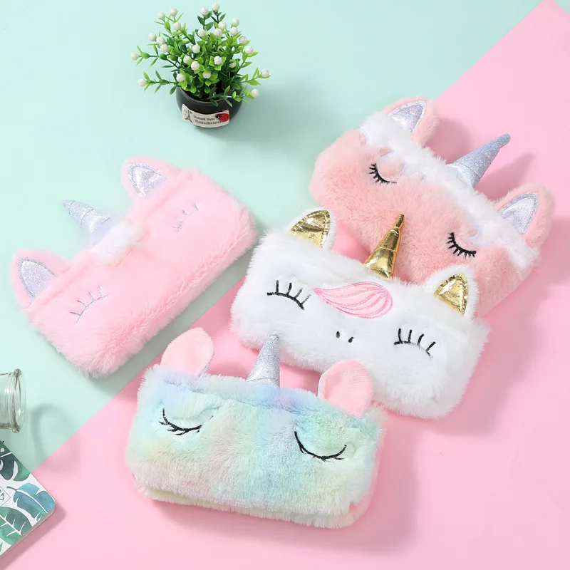 

Rainbow Pink Girl Unicorn Pencil Case Stationery Storage Bag Escalar Papelaria Escolar School Supplies