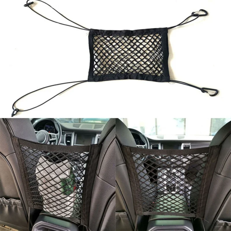 

Grid Pocket Holder Car Accessories Trunk Storage Bag Mesh Net Auto Styling Luggage Sticker Interior Organizer Stuff Netting