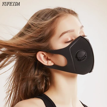 

PM2.5 Fashion Mask For Woman Man New Anti-Dust Anti Pollution Mask Washable Reusable Cloth Activated Carbon PM2.5 filter