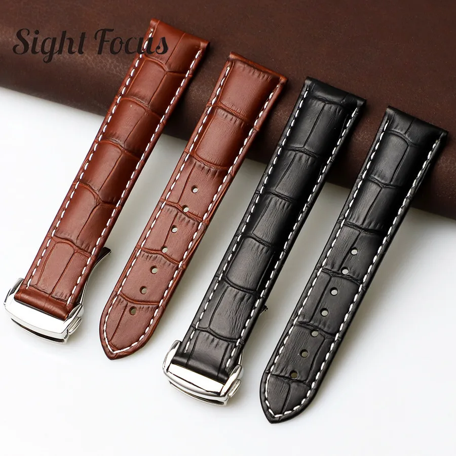 19mm 20mm 21mm Genuine Leather 