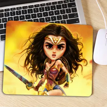 

Popular Wonder Woman Natural Rubber Computer Mause Mouse Pad Rectangle Mice Mat Keyboard Desk Mousepad