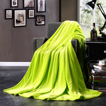 

Green Blankets Light Super Soft Warm Solid Warm New Micro Plush Fleece Throw Rug Sofa Bedding Blanket