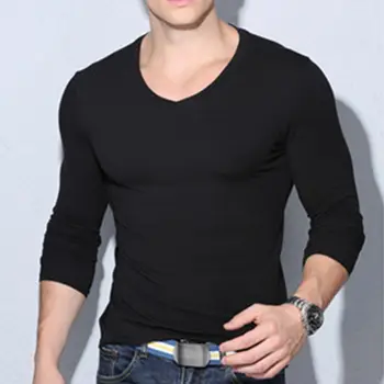 

New Fashion Men Muscle Long Sleeve Slim T-Shirts O-neck Casual Skinny Fit T-shirt Tee Top Stylsh Mens Fitness Tops Clothes