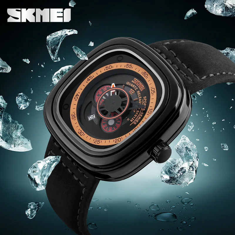 BEST  Creative-Fashion Quartz Watch Leather Watch Strap Couples Men Hot Selling Watch