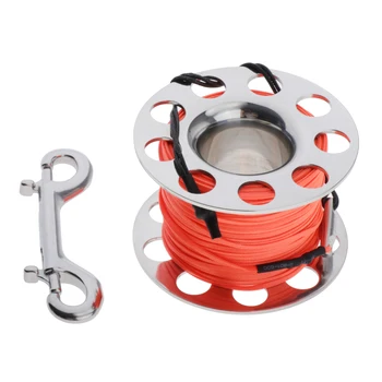 

Compact Scuba Diving Dive Finger Spool Reel 164ft Line with Snap Clip