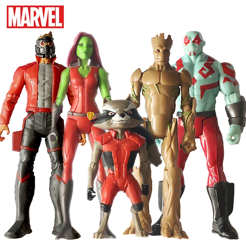 Marvel Guardians of the Galaxy Star-Lord Groot Gamora Rocket Raccoon Drax Action Figure Collection Toy For Kid Christmas | Игрушки и