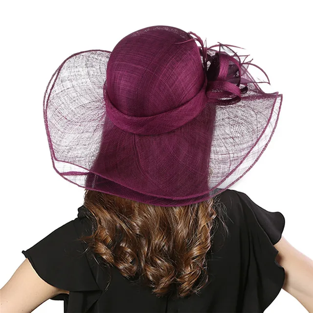 navy and ivory wedding hats