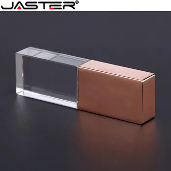 

JASTER (over 10 PCS free LOGO) crystal usb flash drive metal pendrive 8GB 16GB 32GB 64GB 128GB u disk memory stick