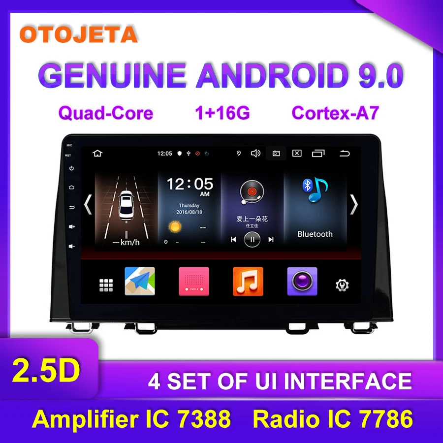 Прямая продажа с фабрики OTOJETA Android 9,0 Автомобильный мультимедийный радио для Honda CRV 2017 c gps-навигатором, SWC USB навигация по Bluetooth магнитофон