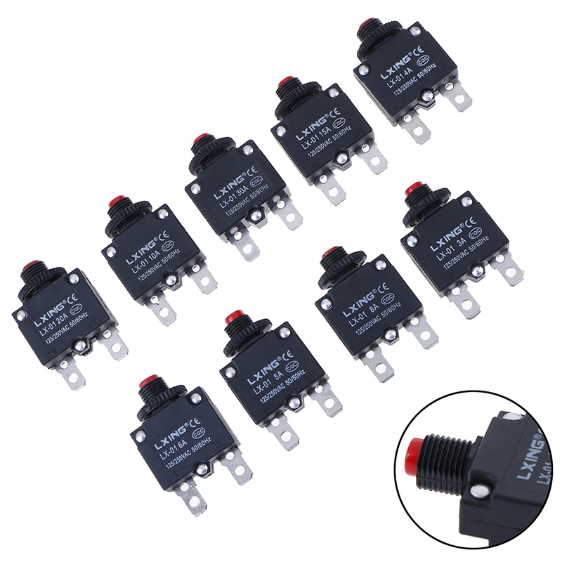 Circuit Breaker Overload Protector Switch Fuse 3A 4A 5A 6A 8A 10A 15A 20AA;FY