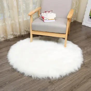 

4-in-1 8 cm Long Washable Faux Fur Sheepskin Soft Carpet Chairs Sofas Cushions Kitchen Living Room Mat Family Pleasant Stay D25