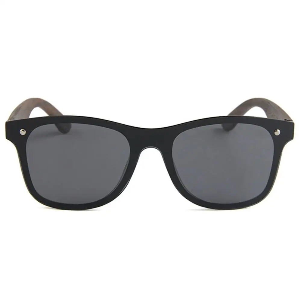 Разноцветные солнцезащитные очки с прозрачной оправой 1501, модные очки с деревянными ножками, цветной светоотражающий поляризатор