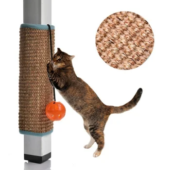 

Cat Scratch Board Pad With Ball Carpet Scratch Board Interior Furniture Table And Chair Feet Protective Cover Interactive Toys