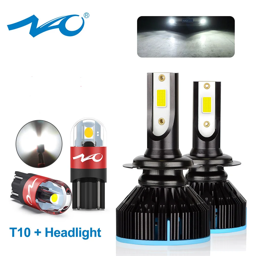 Nao H7 H4 Led Headlight H11 Hb4 Hb3 H1 H8 H9 9006 9005 W5w 5w5 Car Fog Bulb  6000k White Mini Size 30w 12v Auto Accessories Lamp - Car Headlight Bulbs( led) - AliExpress