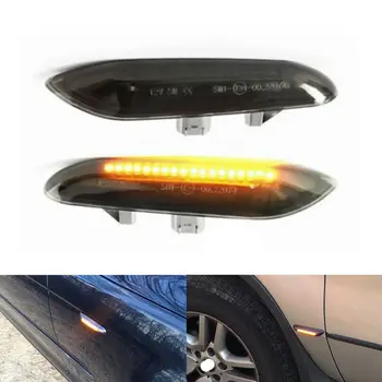 

Dynamic LED Side Marker Smoked Turn Signal For BMW E90 E91 E92 E60 E87 E82 E46