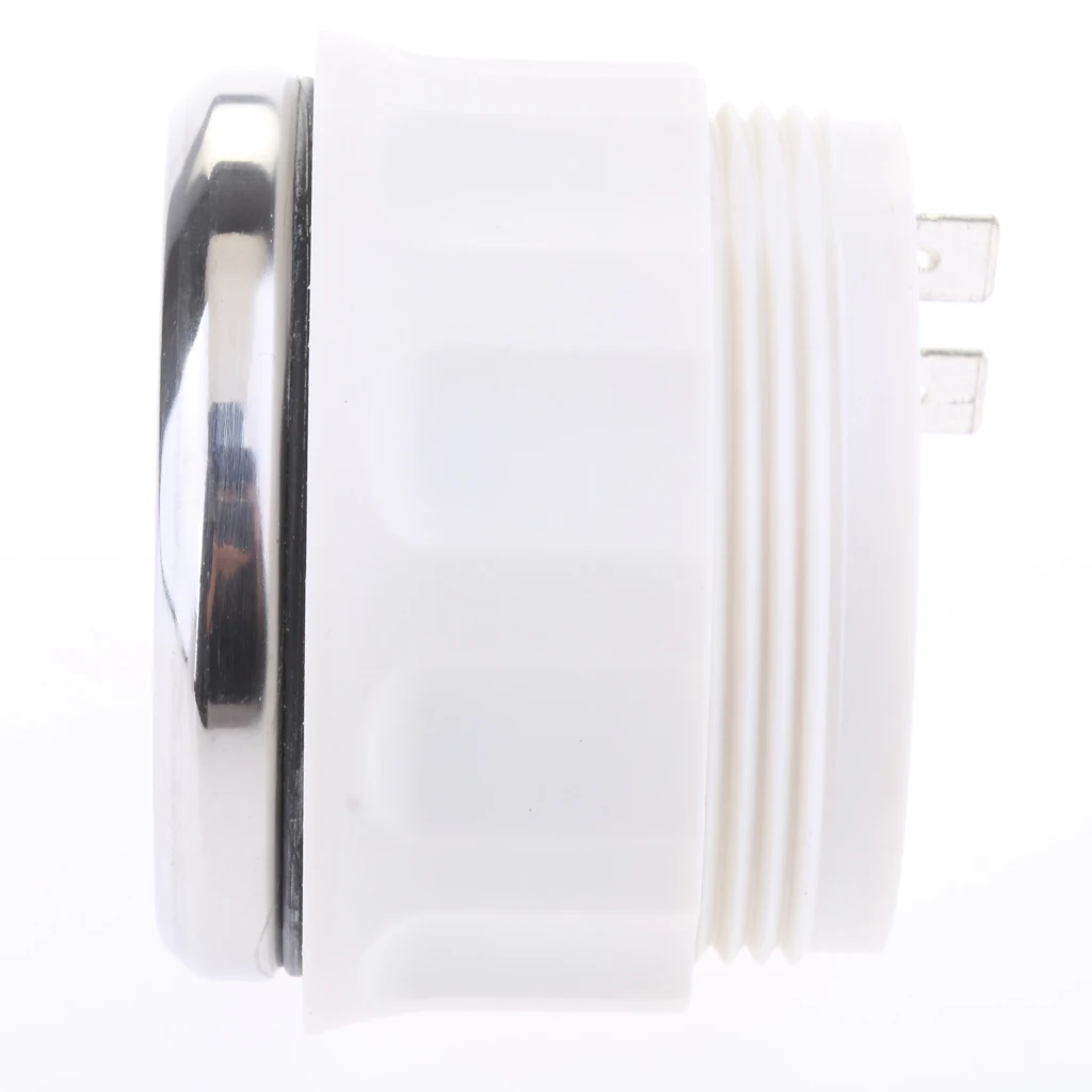 2pcs Marine Boat Digital Hour Meter 52mm Round Gauge Waterproof  White