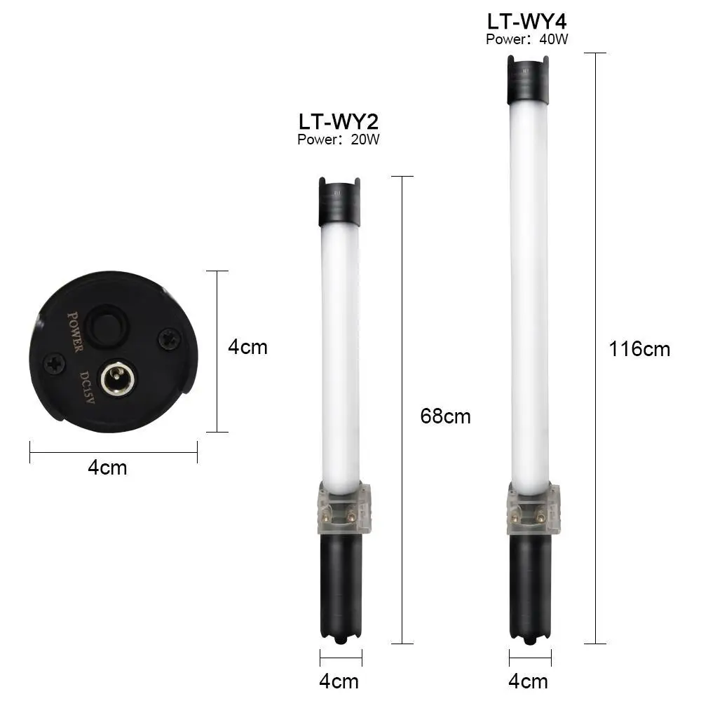 

Handheld Photography Cold&Warm light selfie LED TUBE LIGHT Phone app LT-WY2 LT-WY4 free shipping with battery and tripod