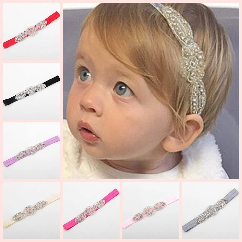 boots baby accessories	 Yundfly Crystal Rhinestone Headband Elastic Baby Girls Head Accessories Children Hair Bands Party Headwear Photo Shoot pacifier for baby