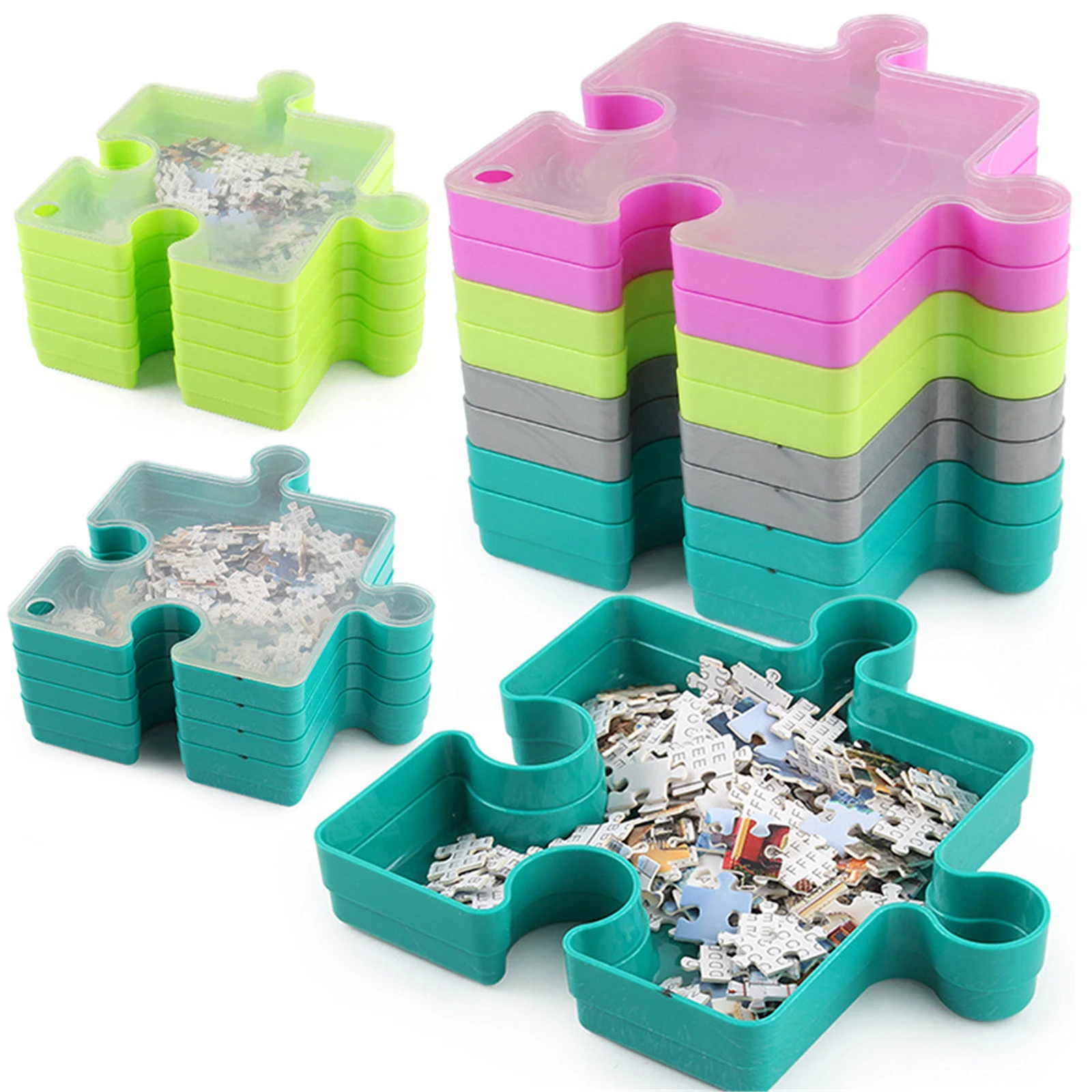 6pcs Puzzle Special Tray Organize Blocks Tray Special Plastic Pallet 3d Solid Sturdy And Easy To Use Tray For Kids Toy Storing Puzzles Aliexpress