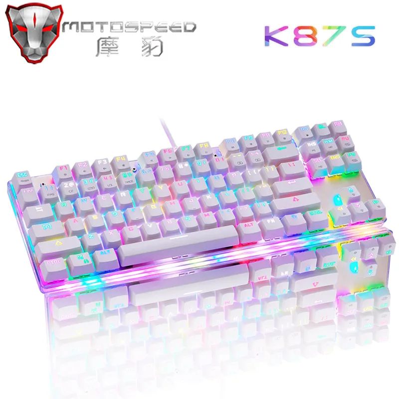 Motospeed k87s RGB Механическая игровая клавиатура USB проводная светодиодная подсветка