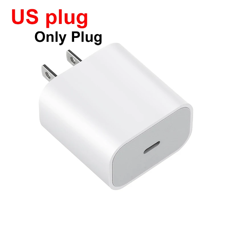 wallcharger 20W Fast Charger For iPhone 12 AU/EU/US/UK Plug and Data USB Cable For iPhone 12 Charger Wire For iPad USB-C for iphone13 usb triple socket Chargers