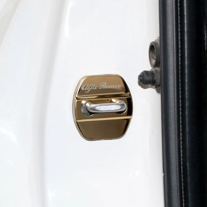 4 шт./компл. Автомобильный Дверной замок защитные чехлы Чехол для Alfa Romeo 159 стельвио 147 украшения Аксессуары