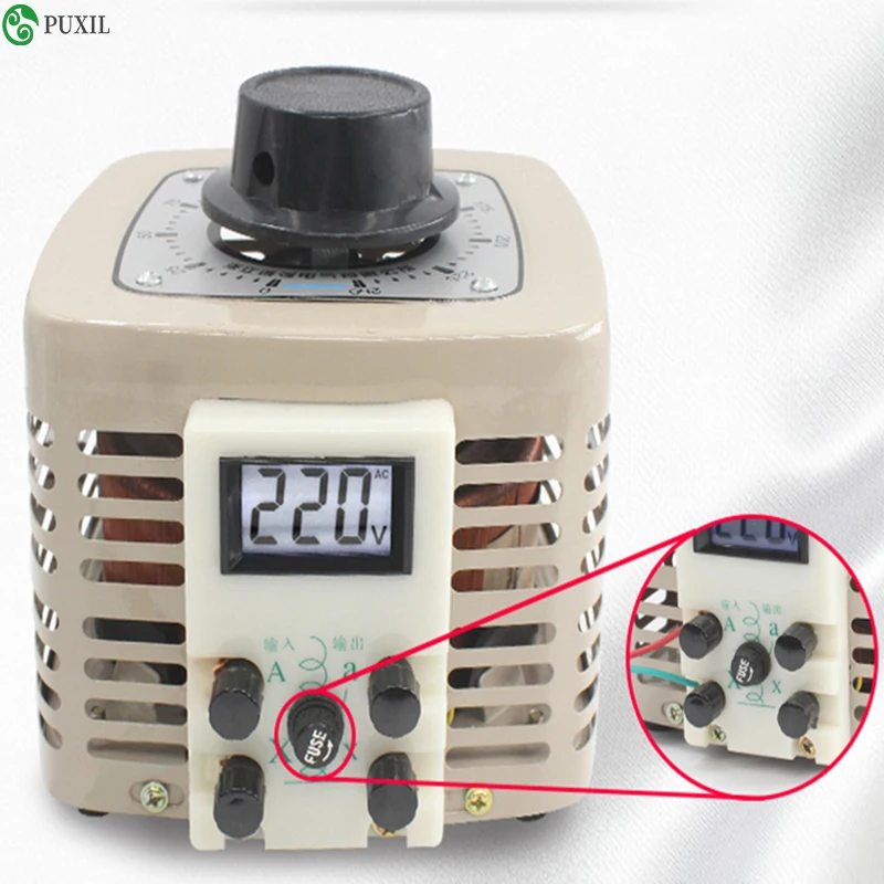 Напряжение регулятор бытовой 220 В однофазные 0 250V AC TDGC2 500W автотрансформатор 5kw