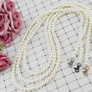 

DIY 30cm-160cm Faux Pearl Bag Strap Replacement Shoulder Crossbody Purse Chain Strap Handle 12mm Beaded Pearl Chain