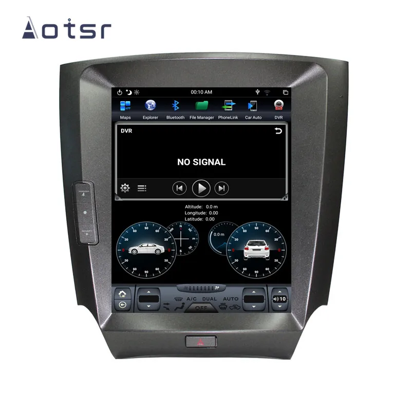Автомобильный мультимедийный DVD плеер Aotsr Tesla с вертикальным экраном 10 4 дюйма Android