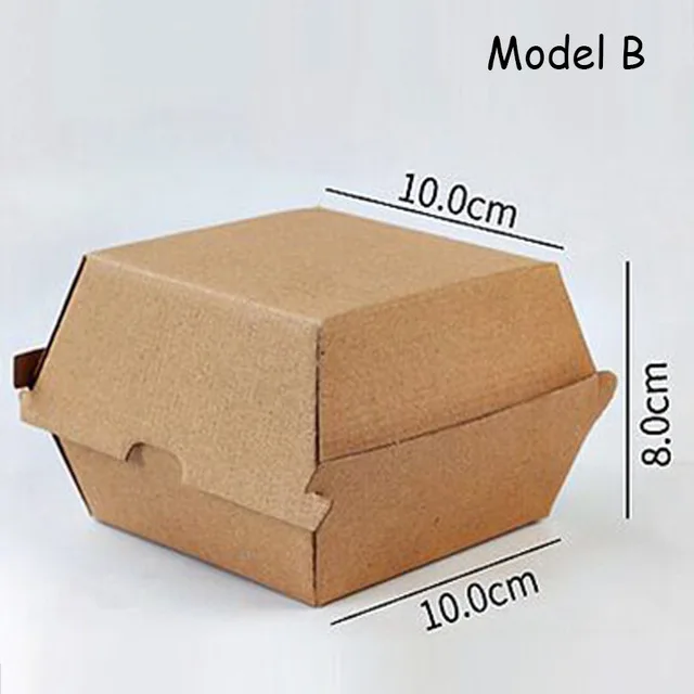 5pcs hamburger Grade Grease Paper Fast Food Wrappers Disposable Fried Chicken Beefsteak Take-out Food Packing Box dessert cups