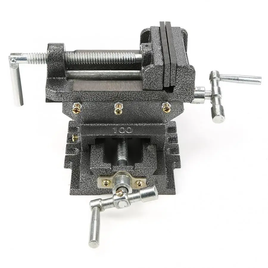 

4inches Machinist Vise Cross Slide Drill Press Vise Metal Milling Vice Holder Clamping Tool Machine Tool