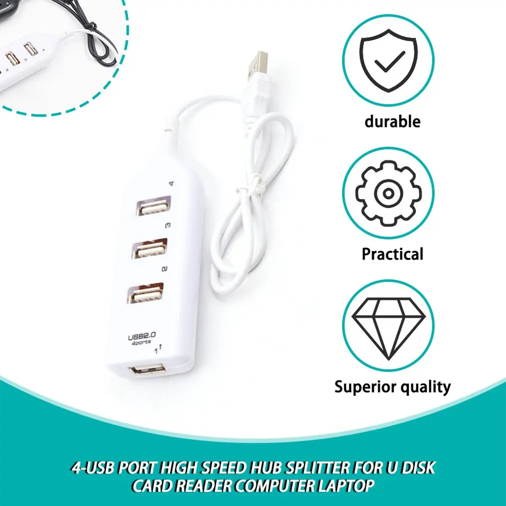 4-USB порт высокоскоростной концентратор разветвитель для U диск кард-ридер персональный компьютер ноутбук передача данных мощность передачи