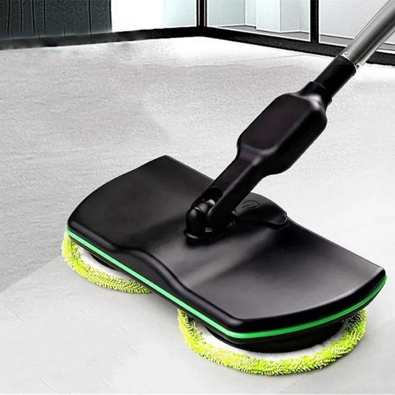 Scrubber Polisher Electric Rotary Mop Rechargeable Cordless Floor Cleaner Microfiber Cleaning Mop for Home UK Plug